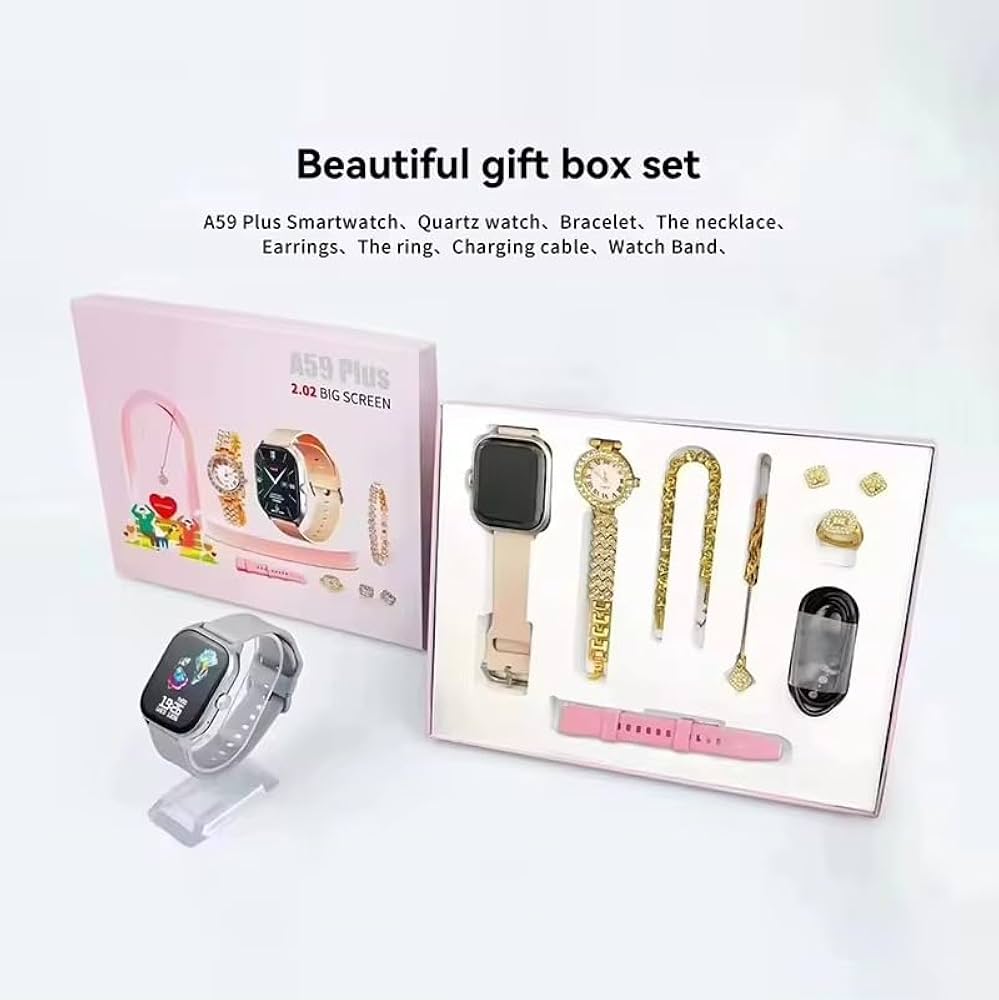 A59 Plus Smart Watch - Gift Pack - Couple Set (Ladies and Men)