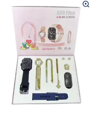 A59 Plus Smart Watch - Gift Pack - Couple Set (Ladies and Men)